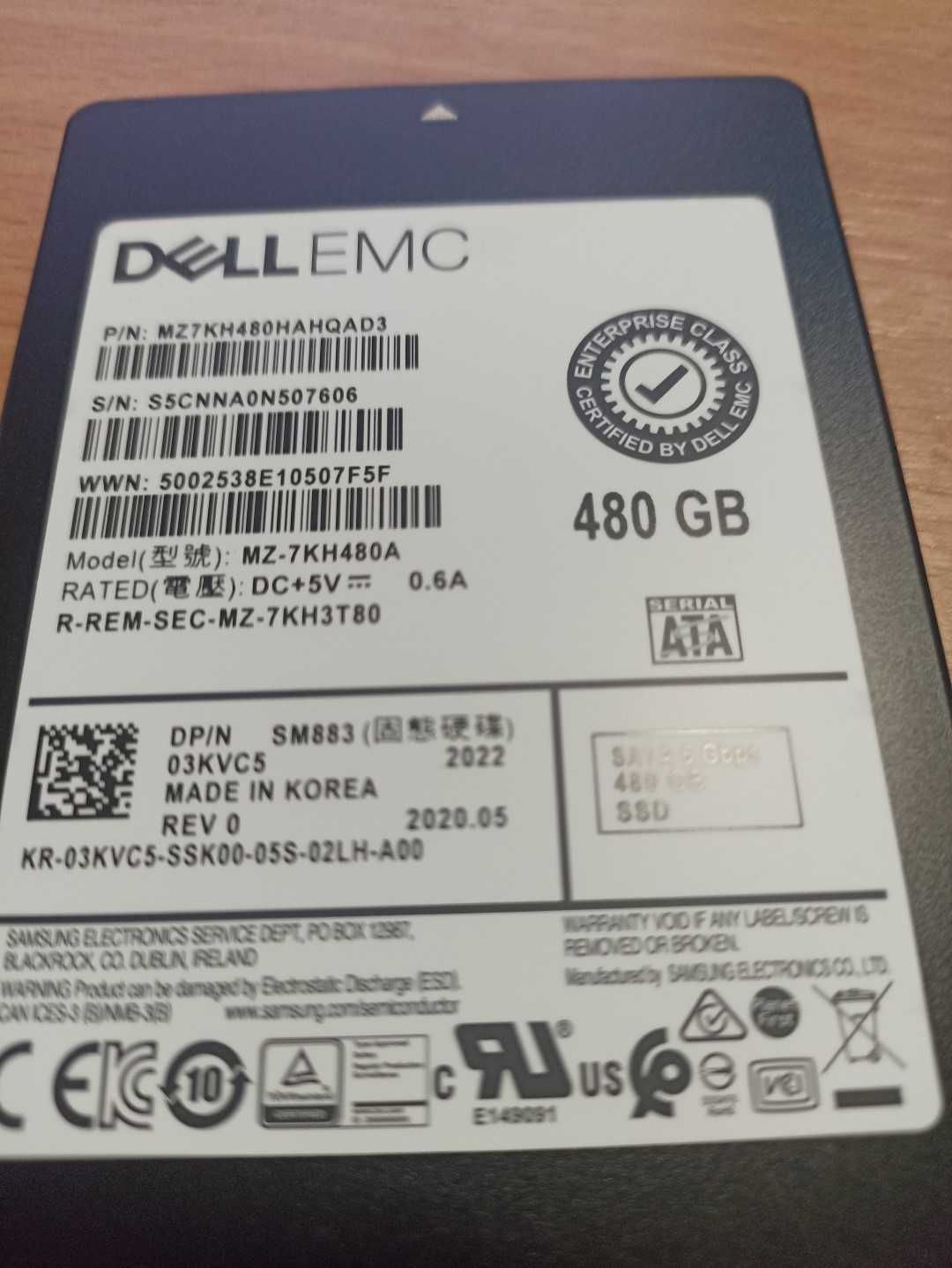 Dysk Dell EMC SSD 480GB Serwerowy