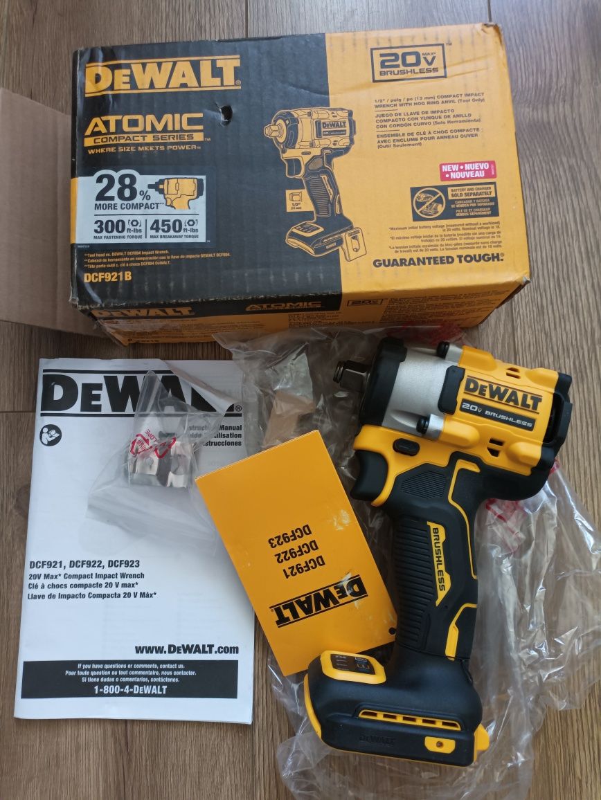 DeWalt DCF921b 20V MAX brushless impact wrench