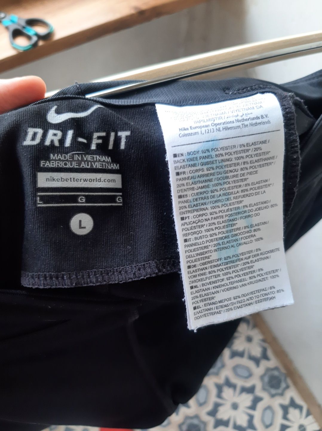 Legginsy techniczne, spodnie na siłownię, do biegania, damskie Nike L