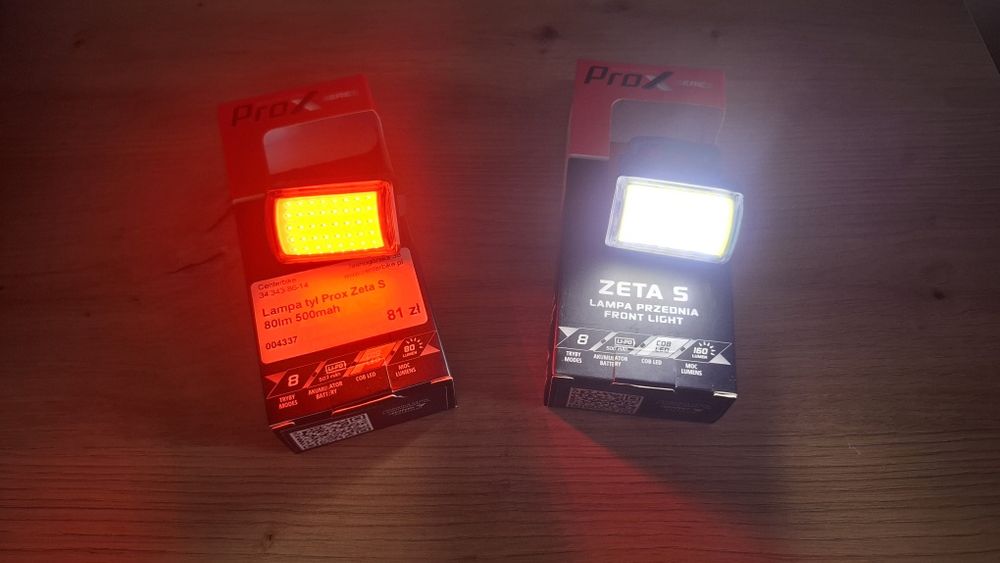 Komplet Przód + Tył Lampek PROX Zeta S COB LED
