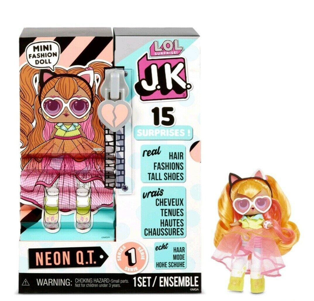 Лялька лол Lol surprise jk Mini Fashion Doll Neon Q.T. оригінал MGA
