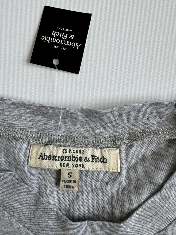 Abercrombie & Fitch Top Damski Roz. S - Grey / Szary