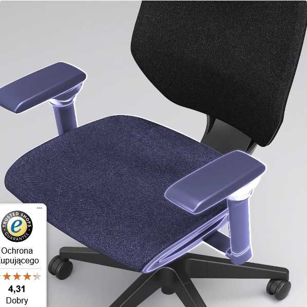 Krzesło Biurkowe Ergonomiczne BS12-PRO (BS12-PRO) używane czarne