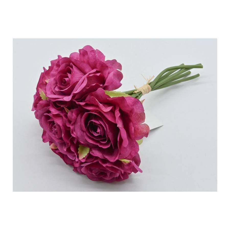Kwiaty Dekoracyjne Bukiet Roża Fioletowy Fioletowy