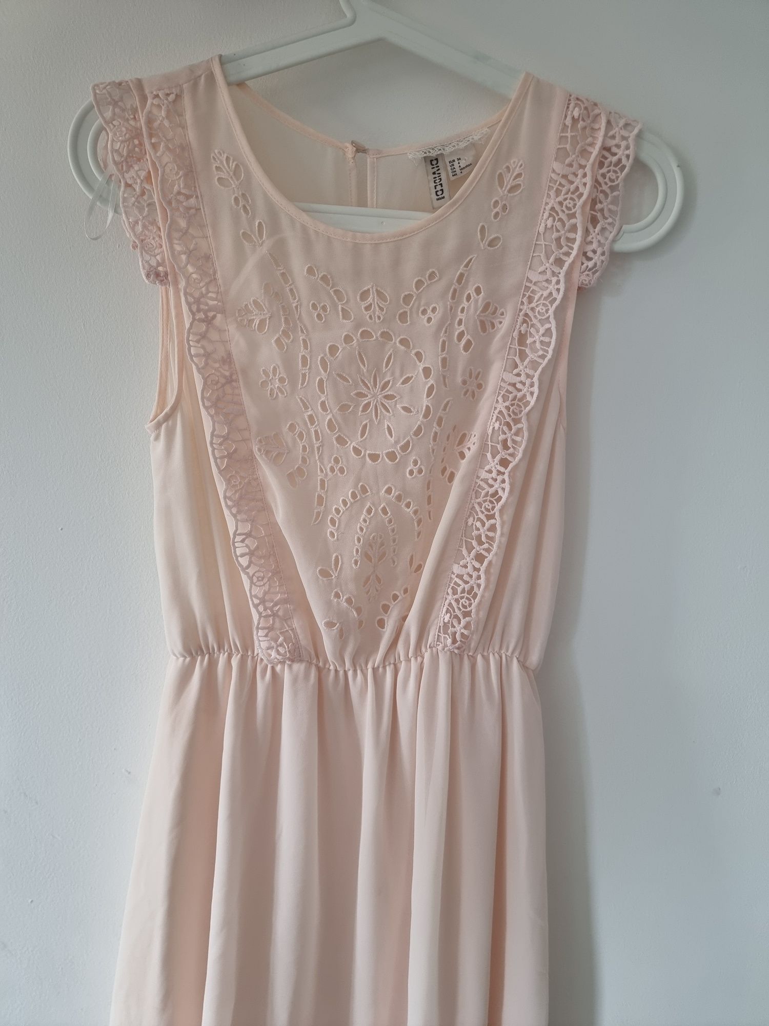 Letnia pastelowa lekka sukienka 34 H&M