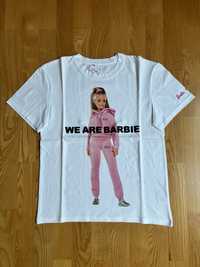 t-shirt damski biały z nadrukiem Barbie Zara S