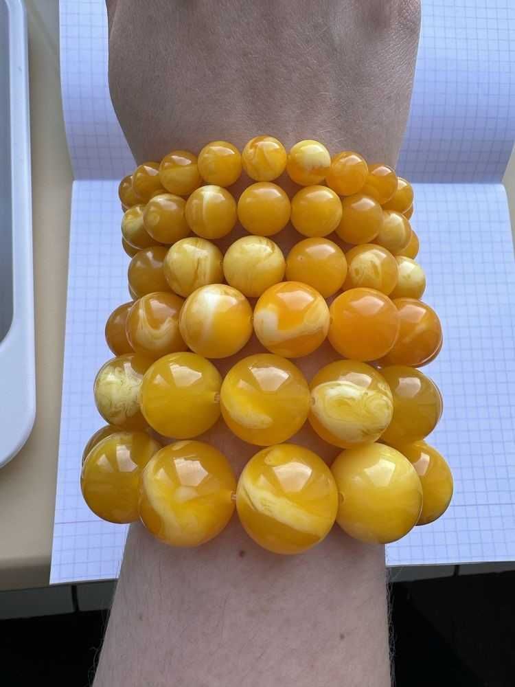 Piękna Bransoletka z Naturalnego Bursztynu