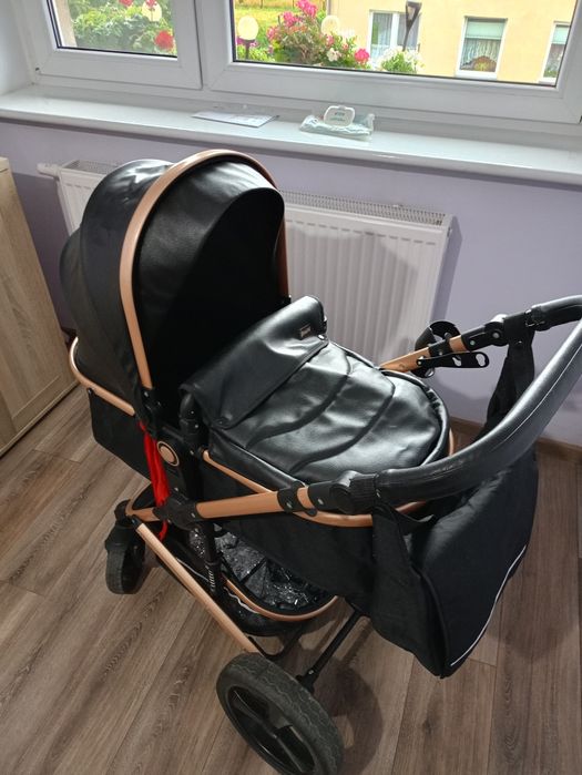 Wózek 3w1 Pixini czarno złoty