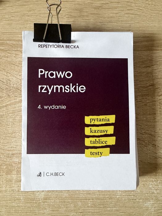 Prawo rzymskie. Pytania. Kazusy. Tablice. Testy
