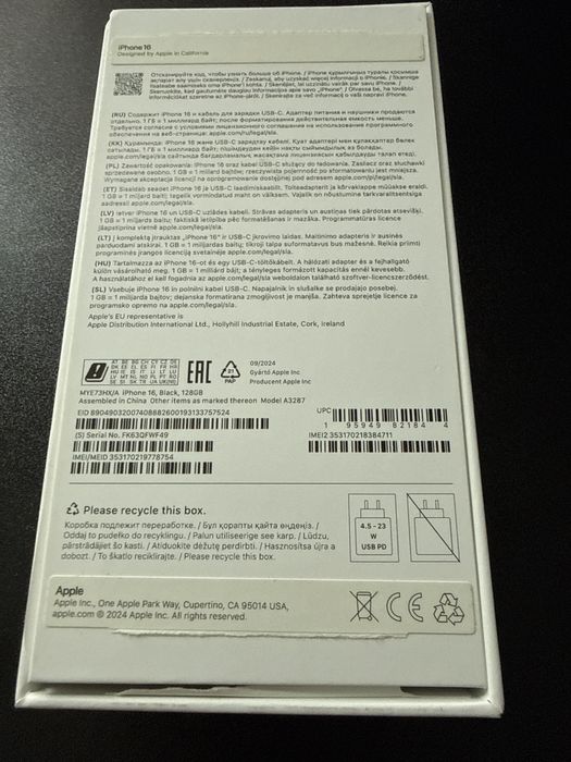 iPhone 16 128GB Black