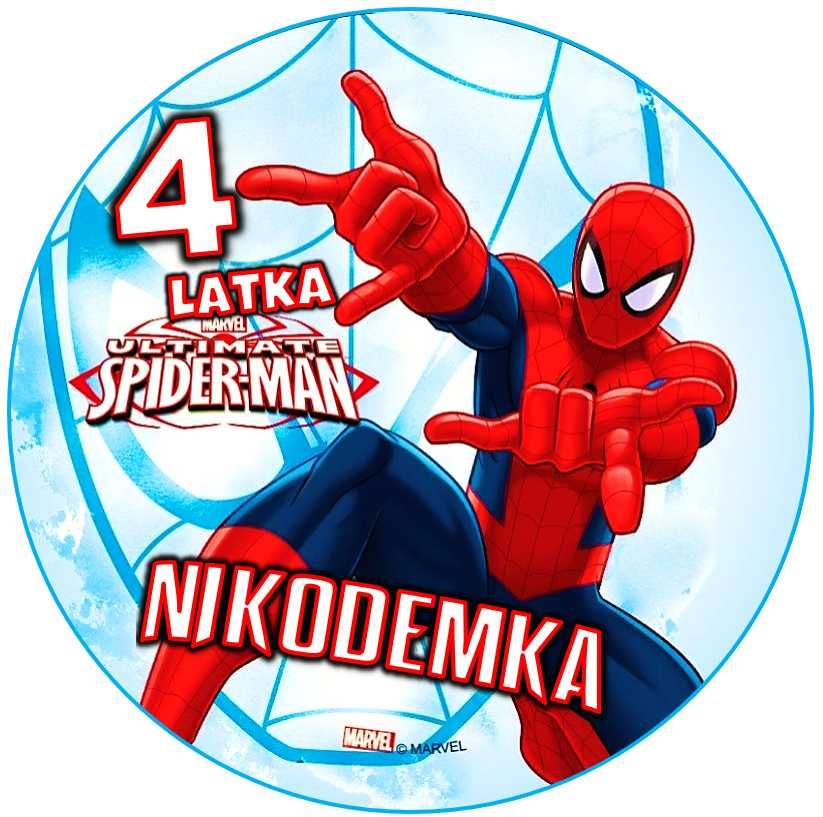 OPŁATEK na tort SPIDER- MAN - Duży średnica 20 cm