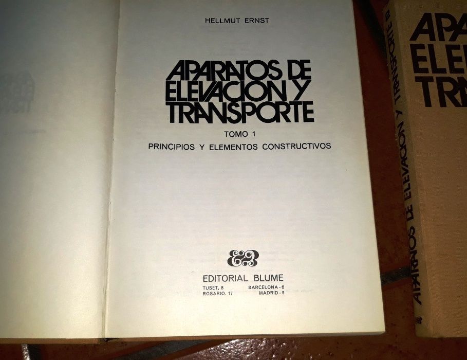 Livros Engenharia - "Aparatos de Elevacion y Transporte" - 2 Volumes