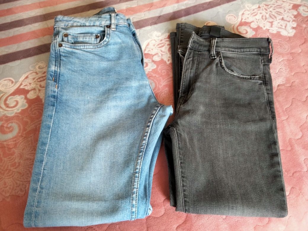 2 Calças de Ganga Pull & Bear e H&M Rapaz