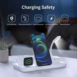 Jekeco ładowarka indukcyjna 4w1 iPhone Airpods Apple Watch 18W latarka