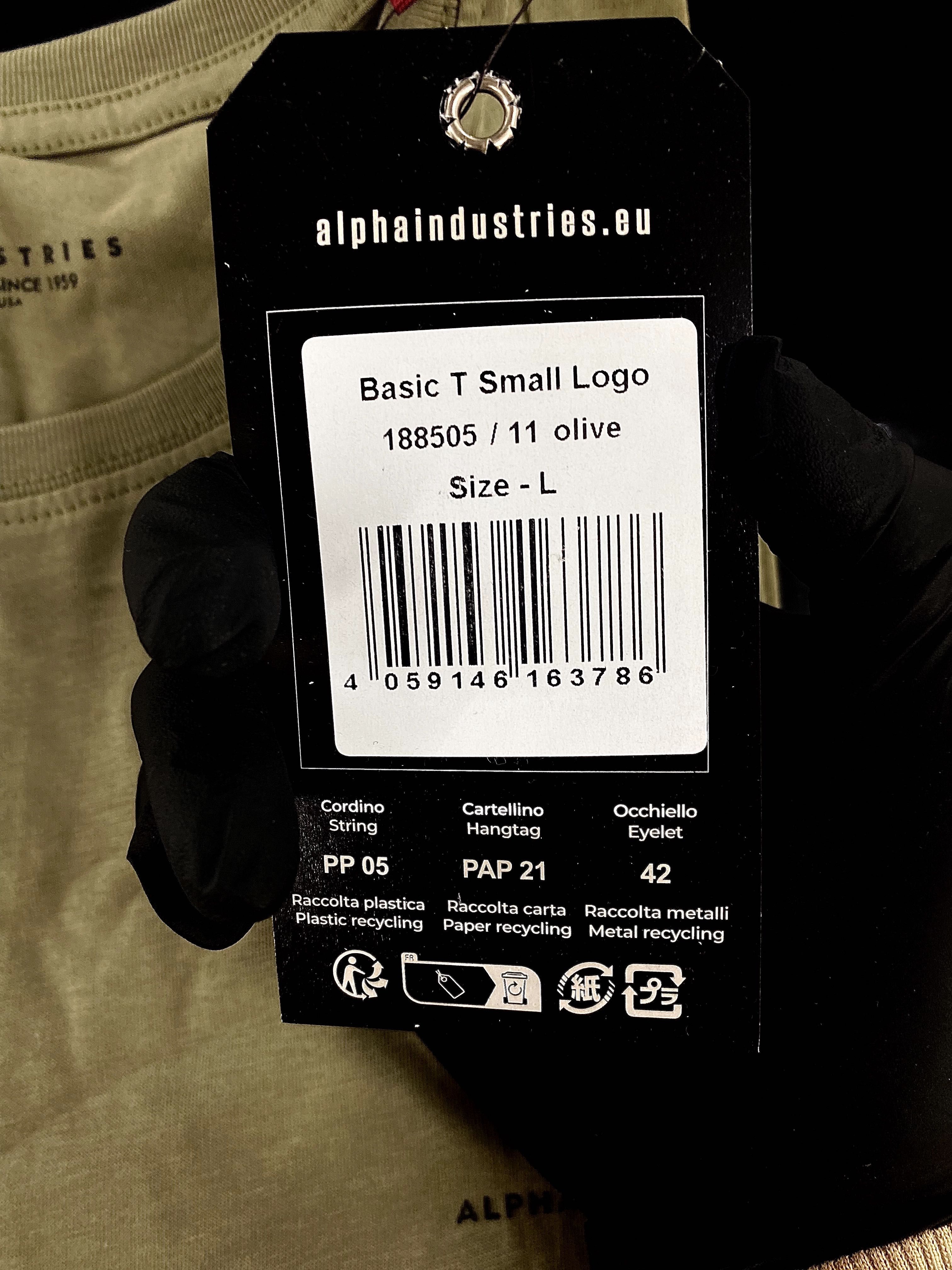 Футболка Alpha Industries оливкова оригінал
