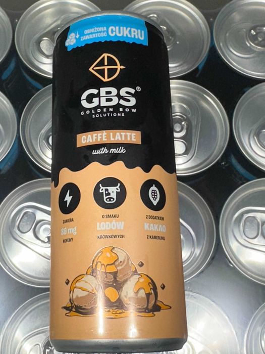GBS Caffé Latte o smaku Lodów Krówkowych 250 ml zestaw  20 puszek