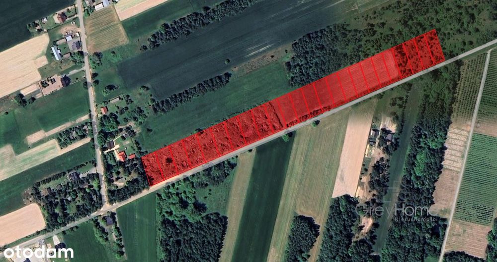 Inwestycyjne 24 działki przygotowane pod małe osiedle.