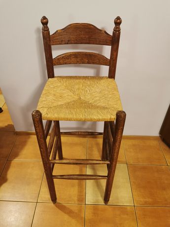 Krzesło,krzesła barowe, hoker, drewniane,dębowe wiklinowe holenderskie