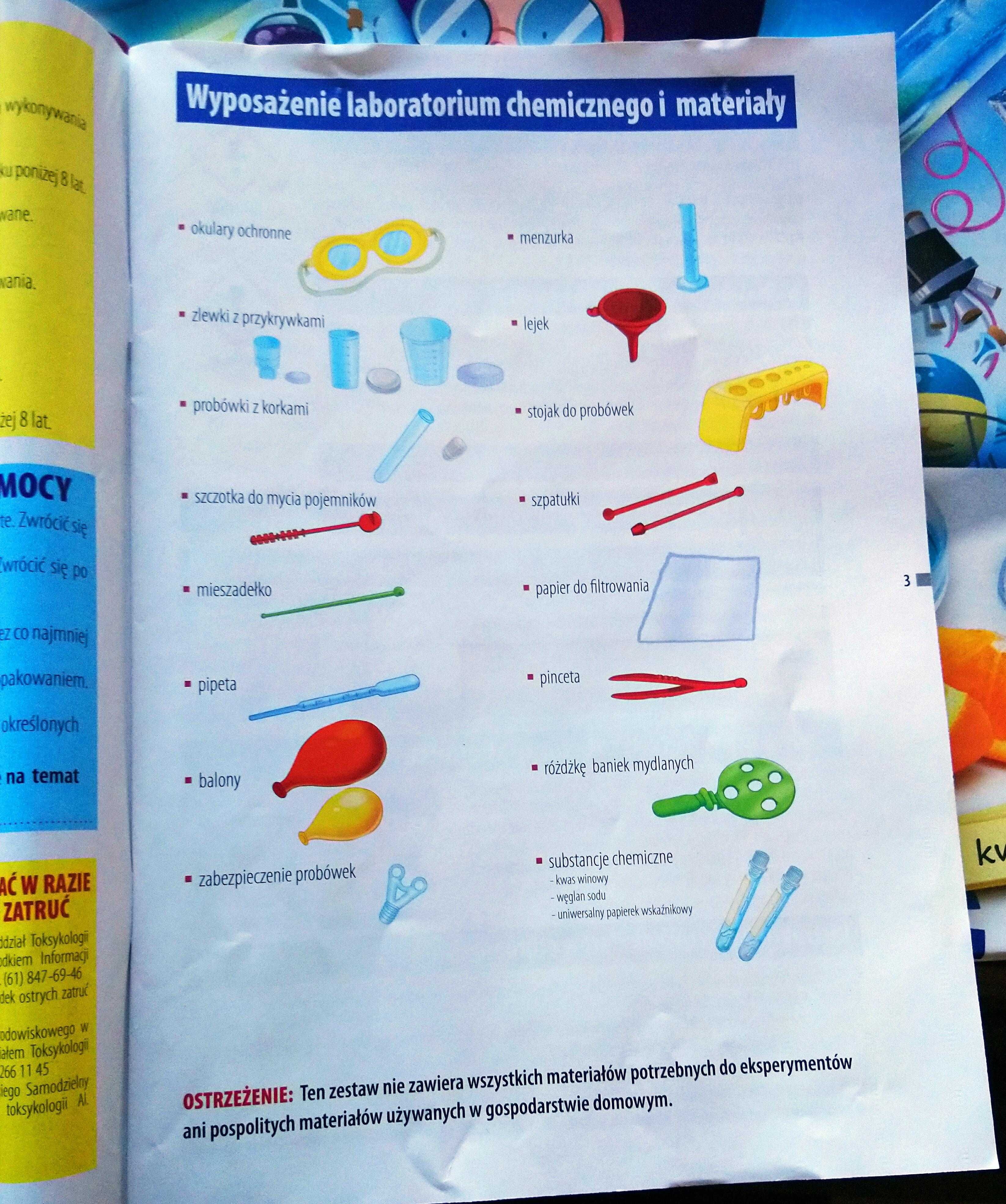 Zestaw Moje laboratorium Ponad 150 doświadczeń chemicznych.