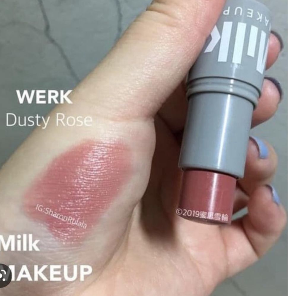 Розкішні кремові рум‘яна помада для губ milk make up werk