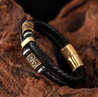 Pulseiras bracelets vikings odin thor runas homem mulher
