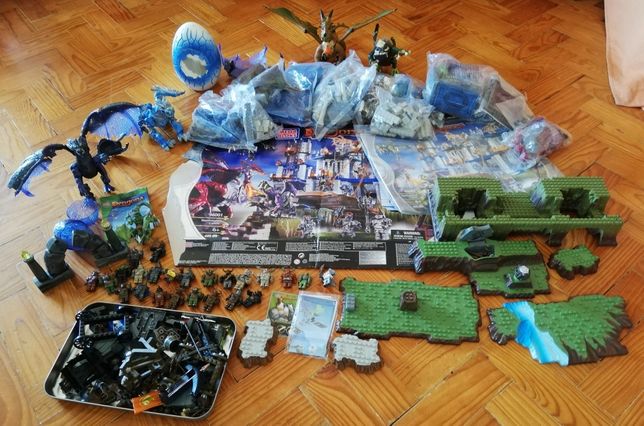 Coleção Battlestorm Castle, Dragões e figuras Mega Bloks conjunto