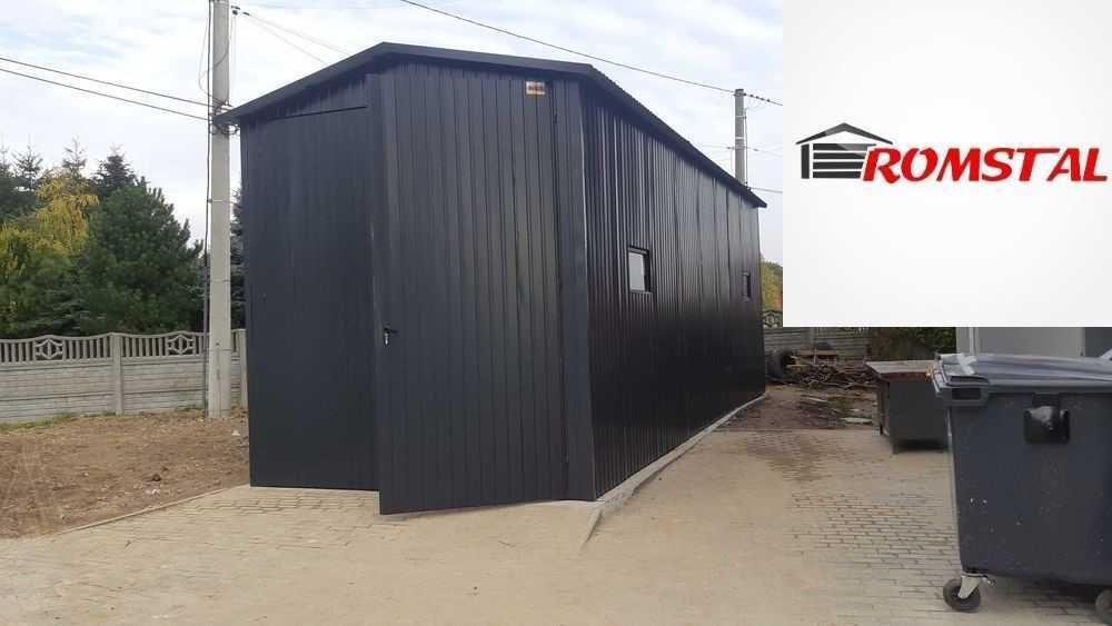 Garaż Blaszany+Zadaszenie Boczne|Magazyn|Konstrukcja Stalowa– ROMSTAL*