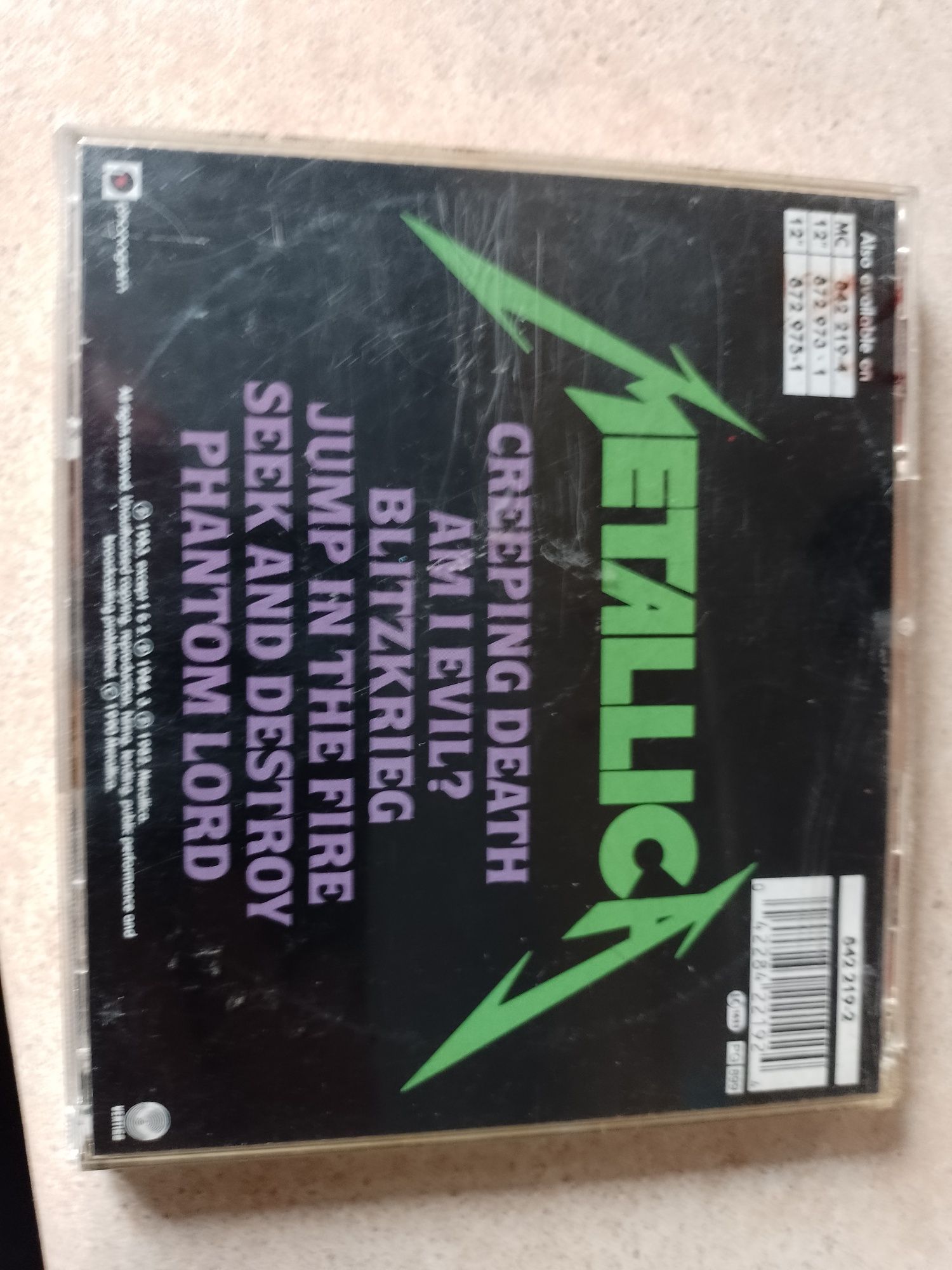 CD Metallica Jump in the fire creeping deth  vertigo