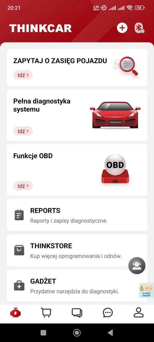 ThinkDiag Interfejs diagnostyczny Android iOS