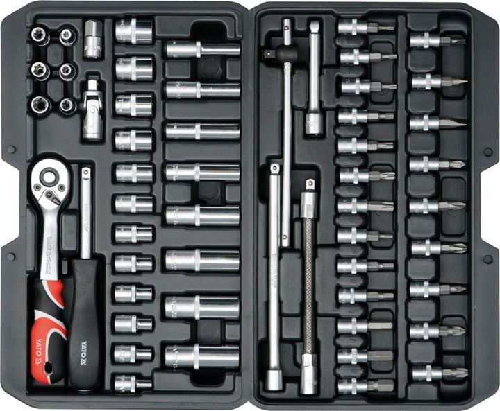 Yato Zestaw Narzędziowy Klucze Nasadowe 1/4" Kpl 56 Szt. + Torba