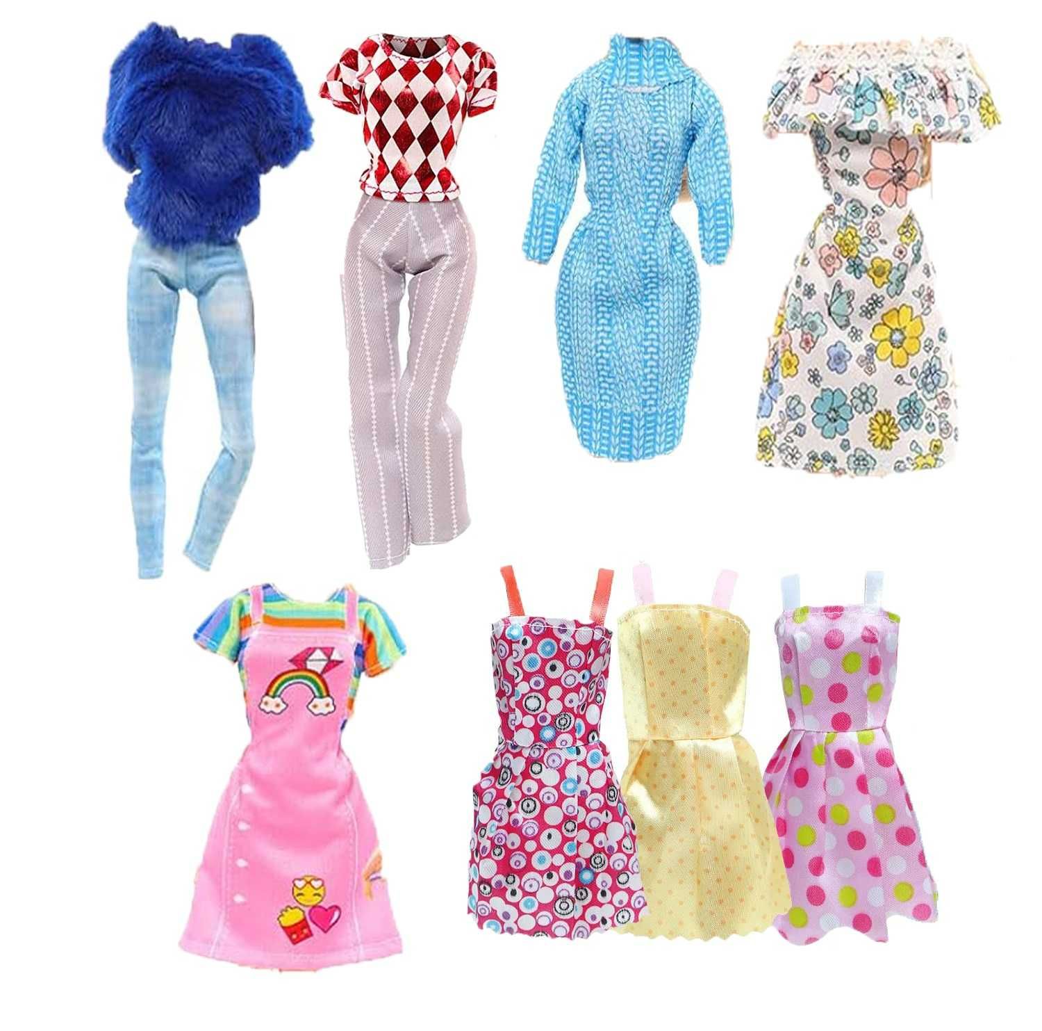 Ubranka dla lalek Barbie Sweterek Futerko Buty