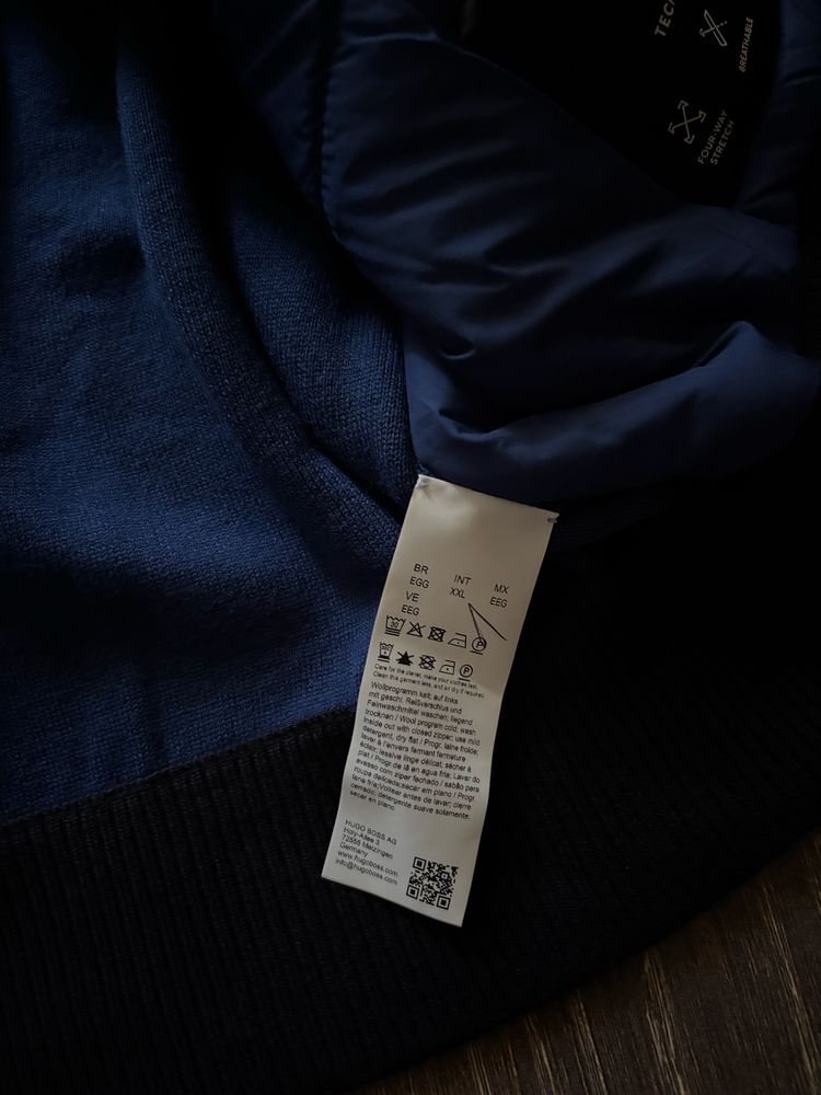 BOSS Regular Fit Zip-Up Jacket with Padded Front Panel Tech