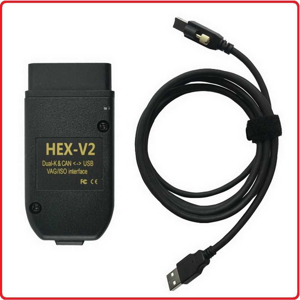 Vag Com 22.3.0 Рус VCDS Hex-v2 Can ОБД2 USB диагност чип Atmega162 OBD