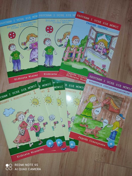 książeczki logopedyczne z CD, 8szt, E. Wianecka, J. Cieszyńska