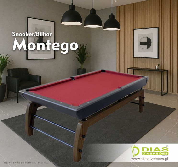 Snooker/Bilhar "Montego" - Novos (da fábrica para sua casa)