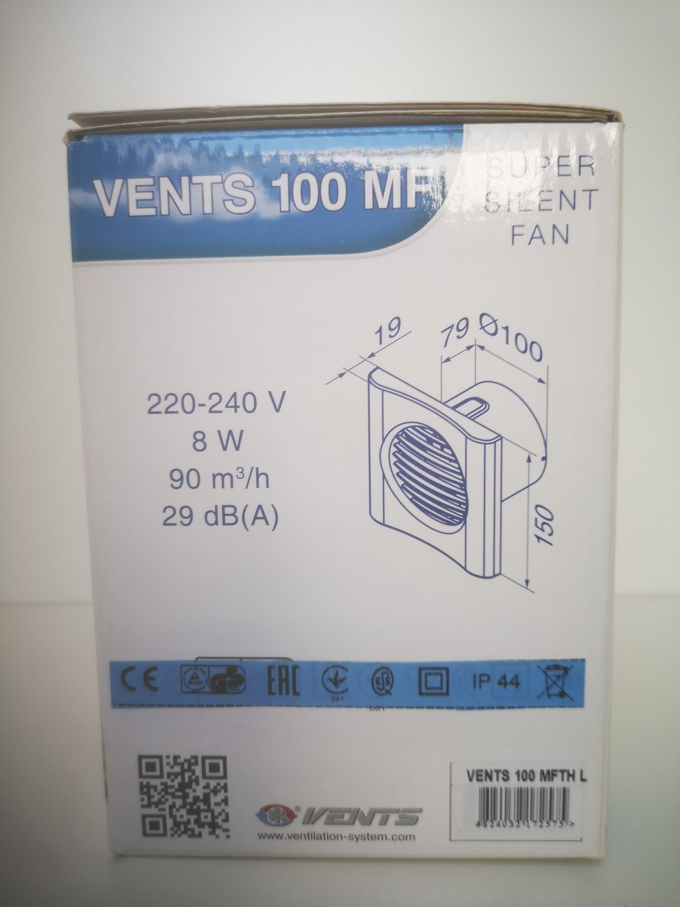 Wentylator Vents 100MFTHL fi 100 mm biały