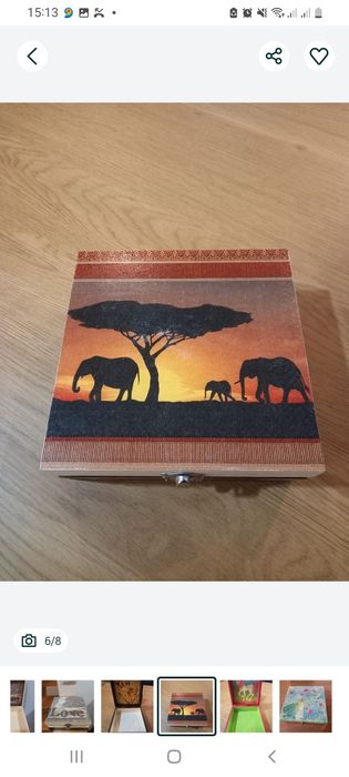 Caixa decorada com tecnica decoupage e pintada à mão