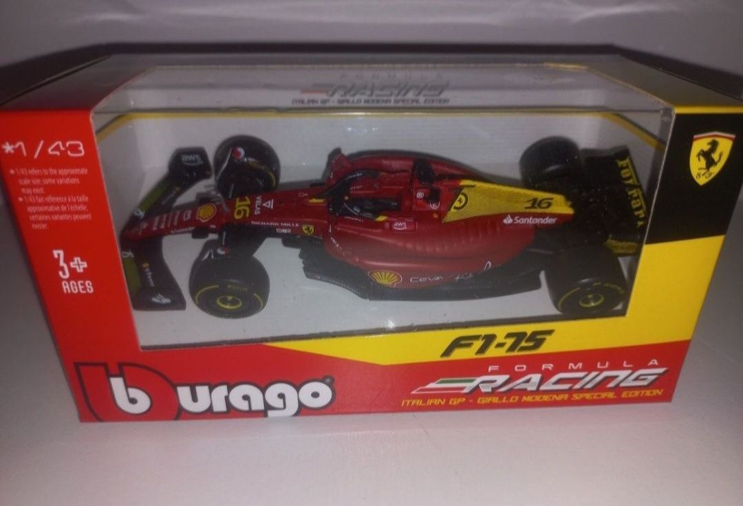 Bburago bolid F1 Ferrari Italian GP ,Charles Leclerc, skala 1:43