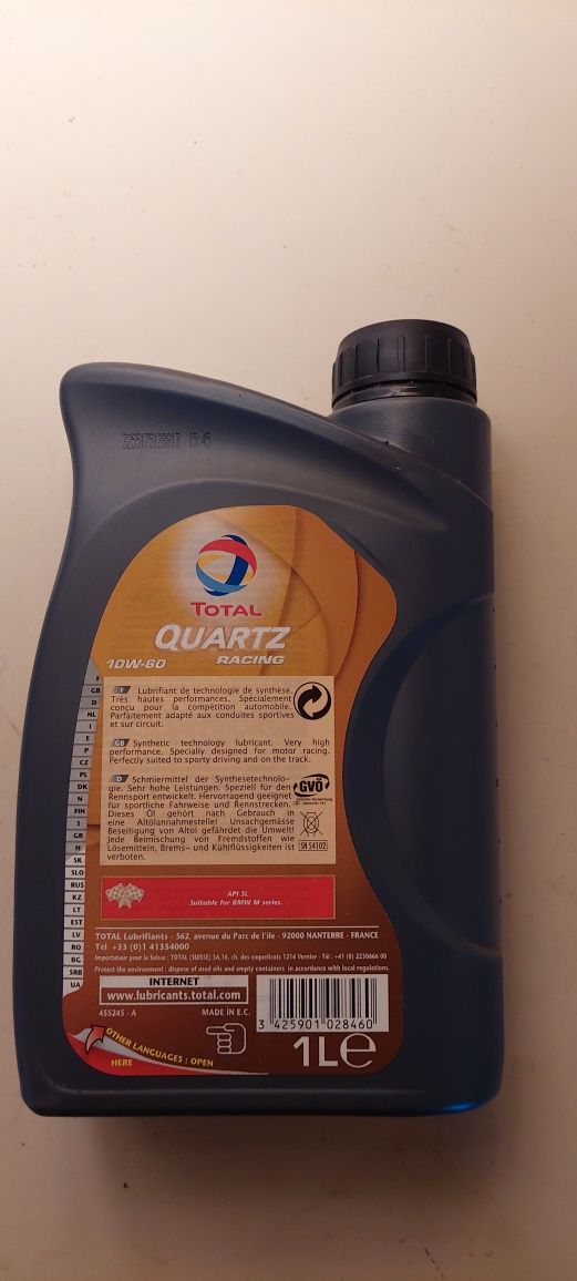 Óleo Total Quartz Racing 10w60