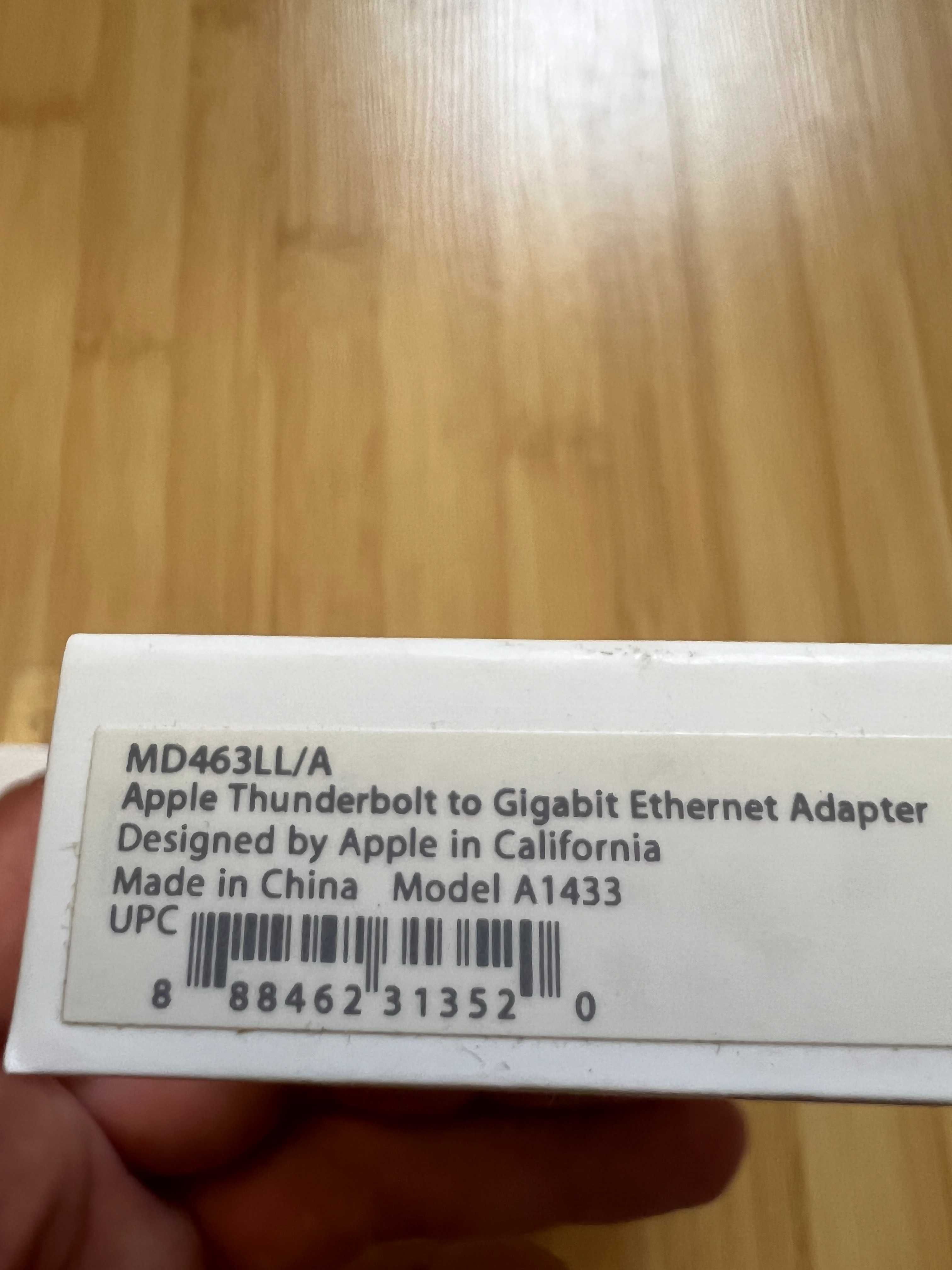Оригінальний Apple Thunderbolt to Gigabit Ethernet Adapter MD463 A1433