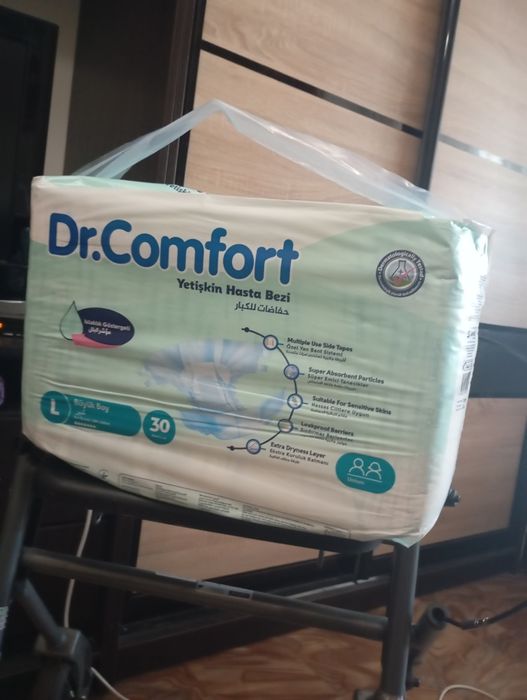 Подгузники для взрослых Dr.Comfort L и XL — по 5 упаковок (новые)