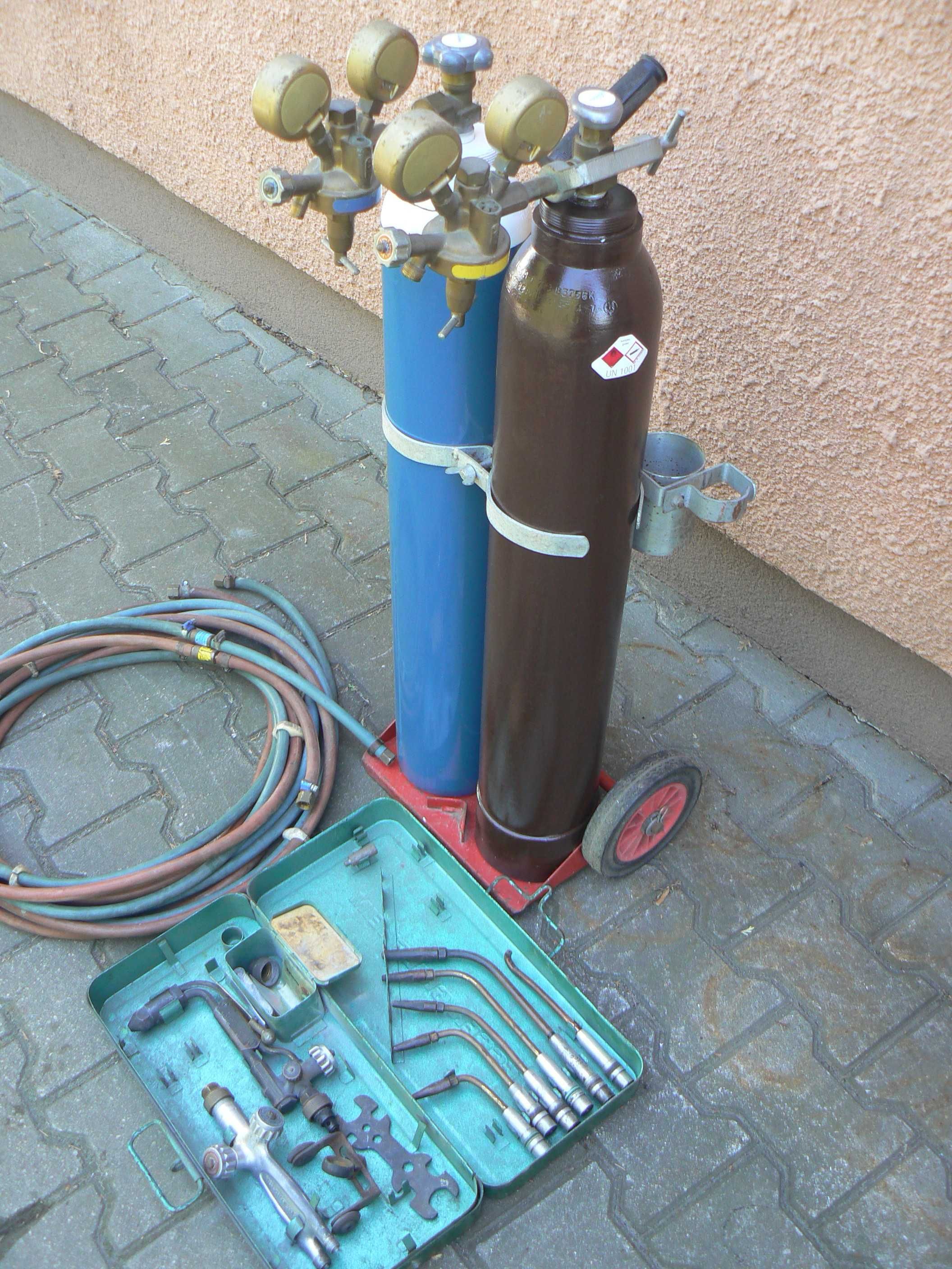 Zestaw butli tlen acetylen propan butan  10L 20L grzanie spawanie