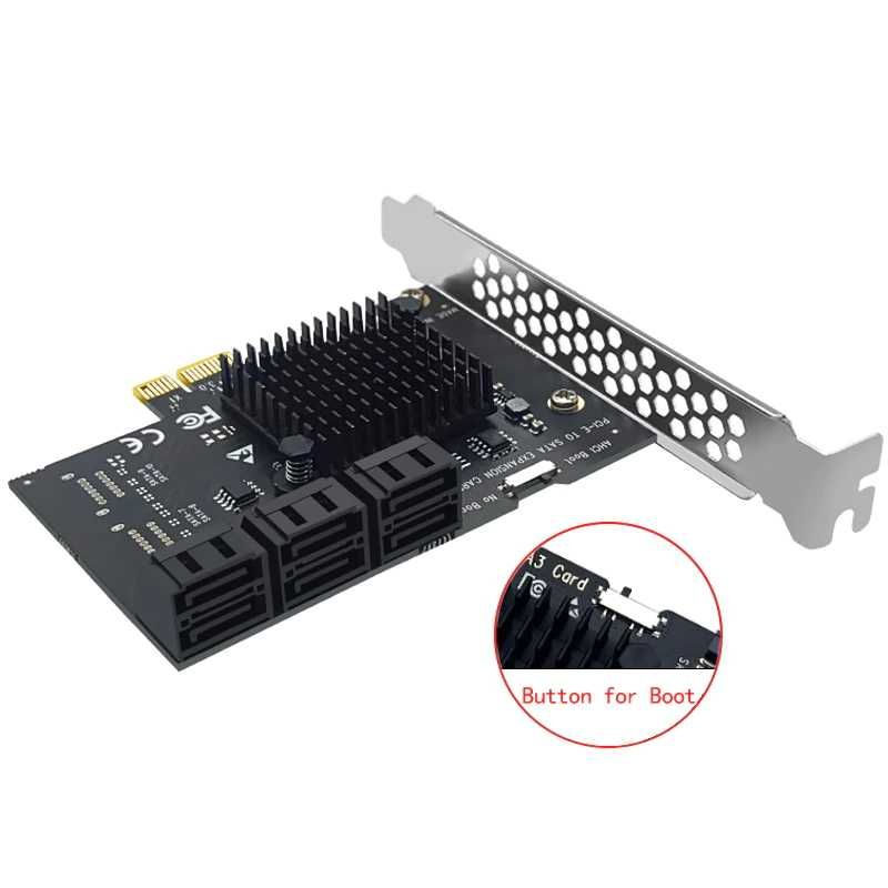 Контроллер адаптер 2, 4, 6 и 8 порта SATA на PCI-e x1