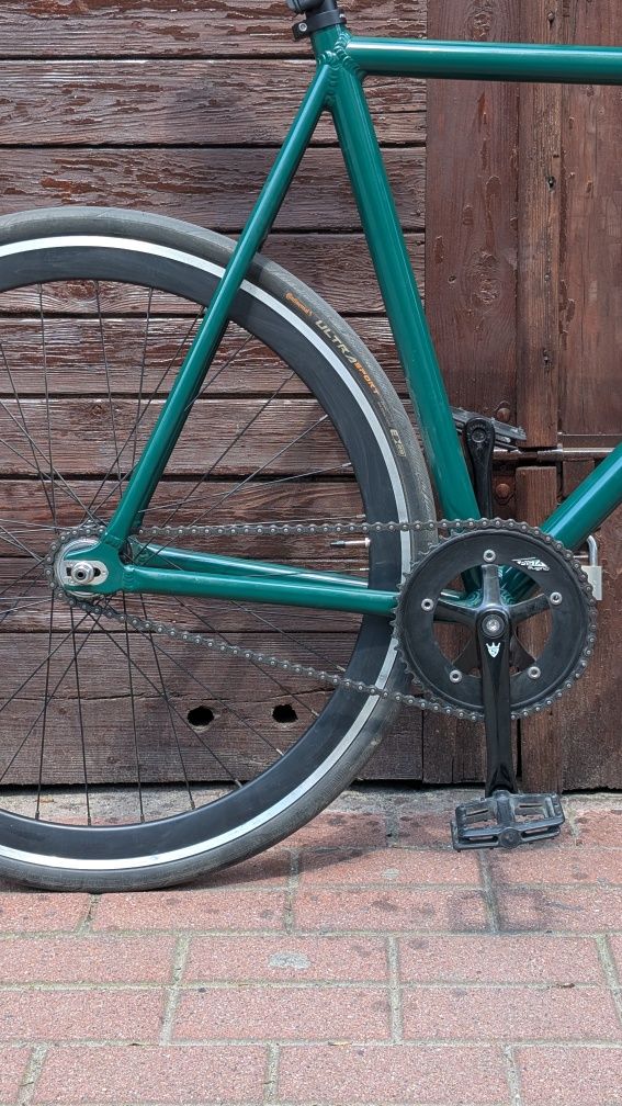 Rower Mielec L 59cm 9,5kg wolnobieg/ostre koło, alu/carbon, osprzęt++