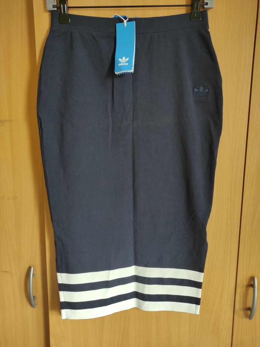Spódnica Adidas bawełna motyw marynarski  M/38