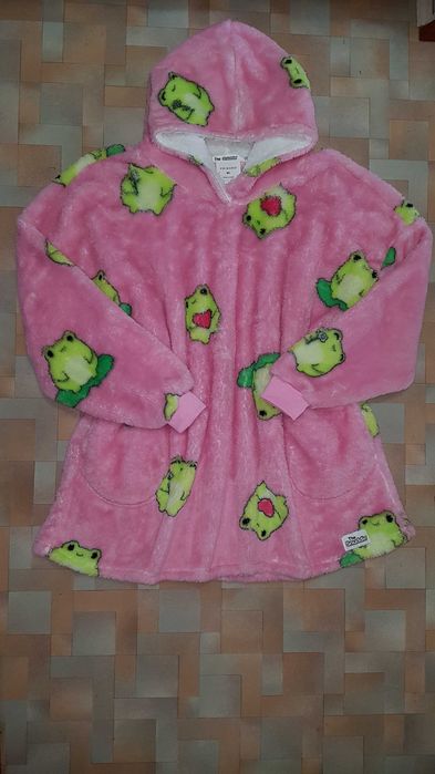 Теплое пушистое худи лягушки snuddie плюшевое платье-одеяло Primark