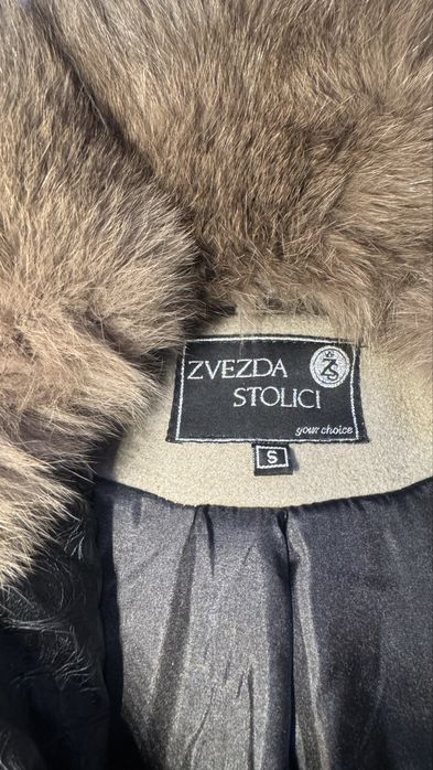 Зимова куртка трансформер косуха авіатор кашемір шкіра з хутром песця