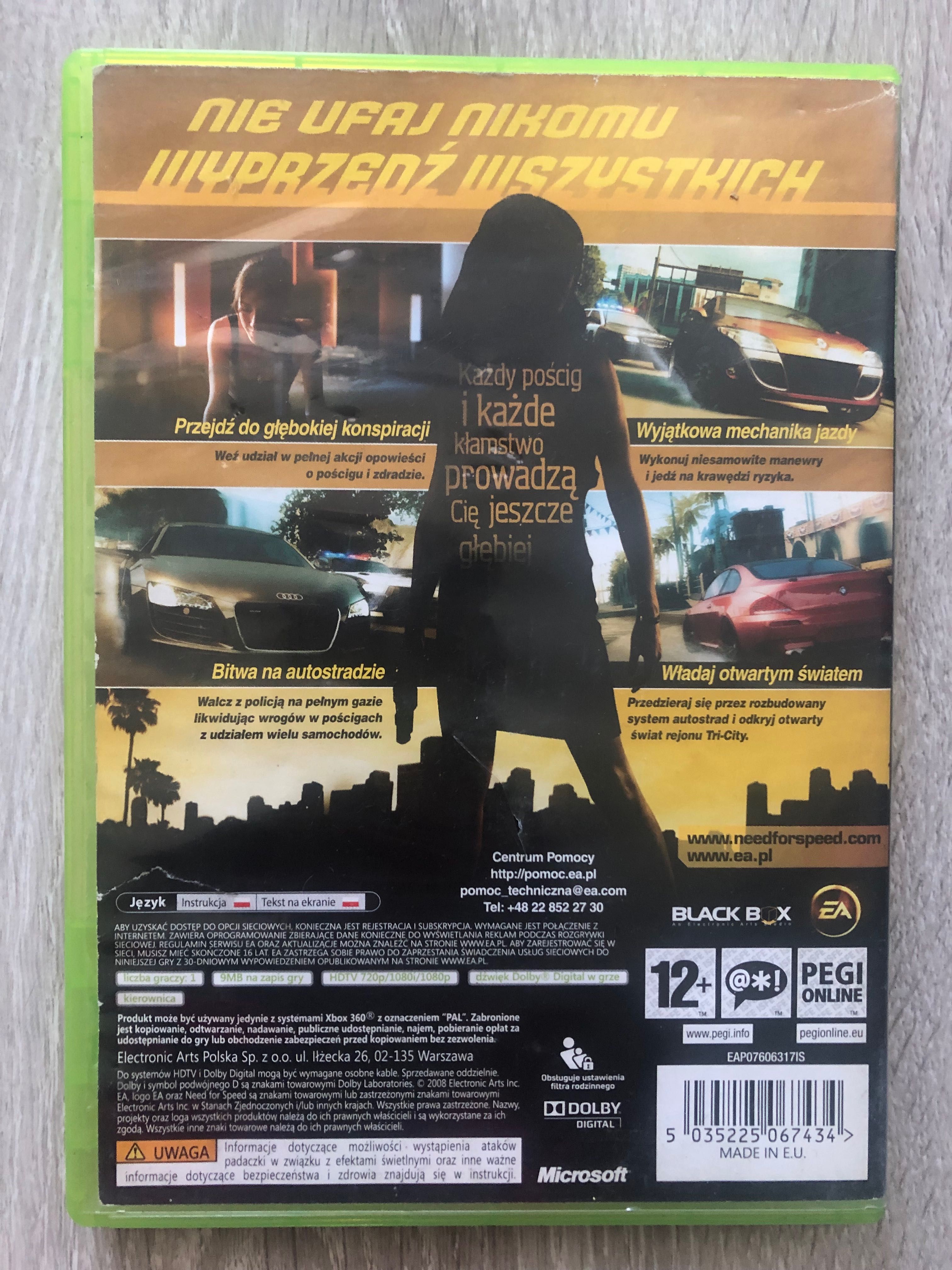 Need for Speed Undercover -polska wersja-gra Xbox 360