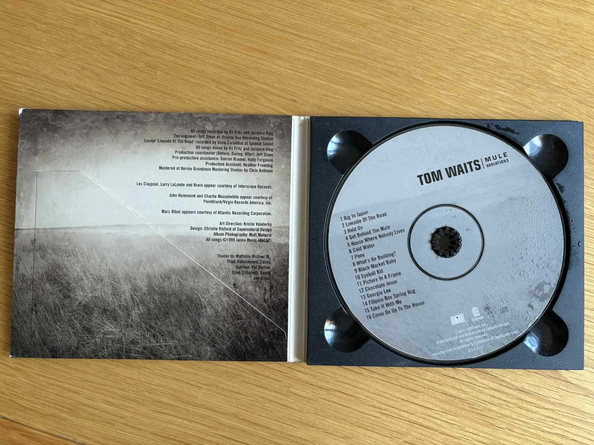 Tom Waits-Mule Variations digipak CD (brak książeczki)