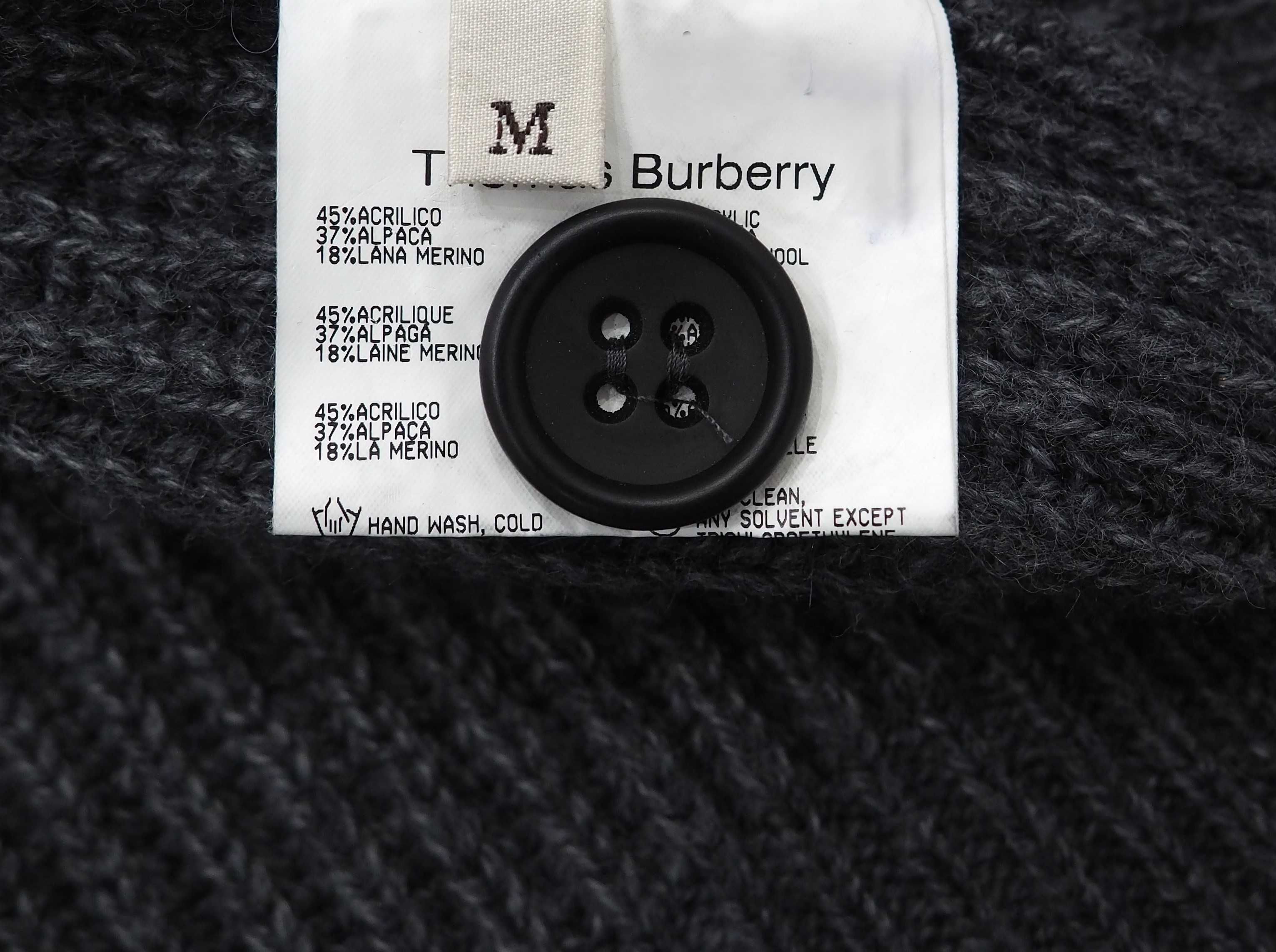THOMAS BURBERRY_sweter melanż_alpaka_merino_rozmiar M